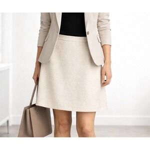 Vince Camuto Womens Skirt 2 Ivory‎ Lace Mini Classic Occassion Feminine Coquette